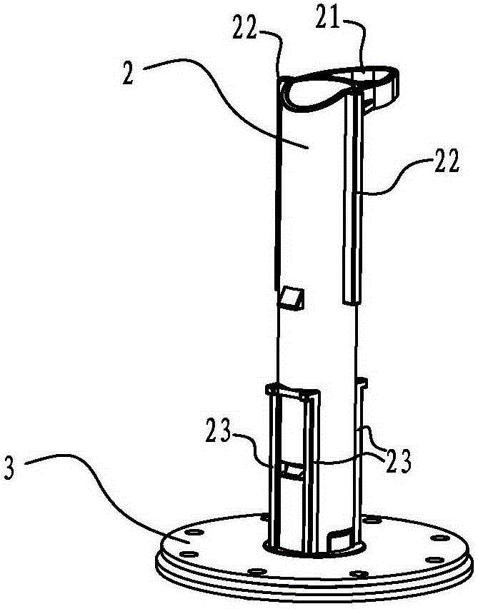 A guide mechanism for a drain valve housing