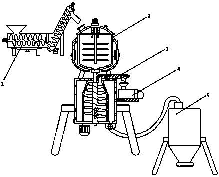 Equipment for extracting dietary fiber from wheat bran
