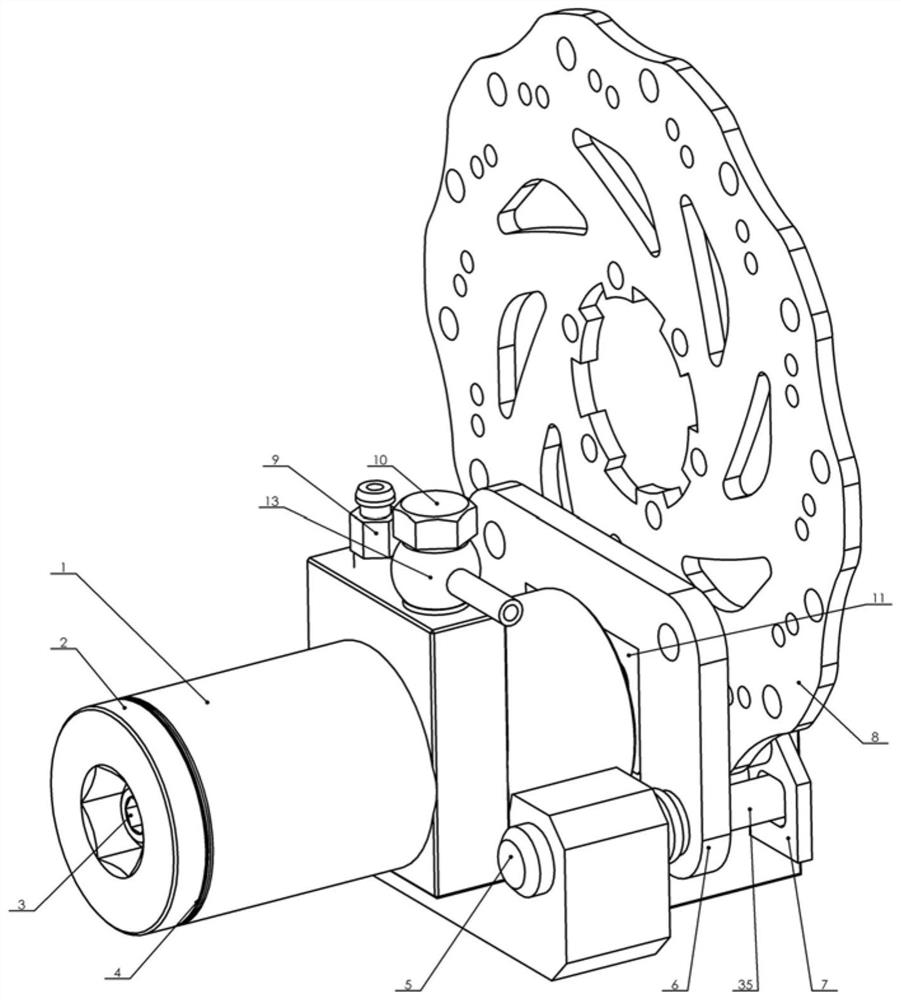 A constant lock hydraulic disc brake device
