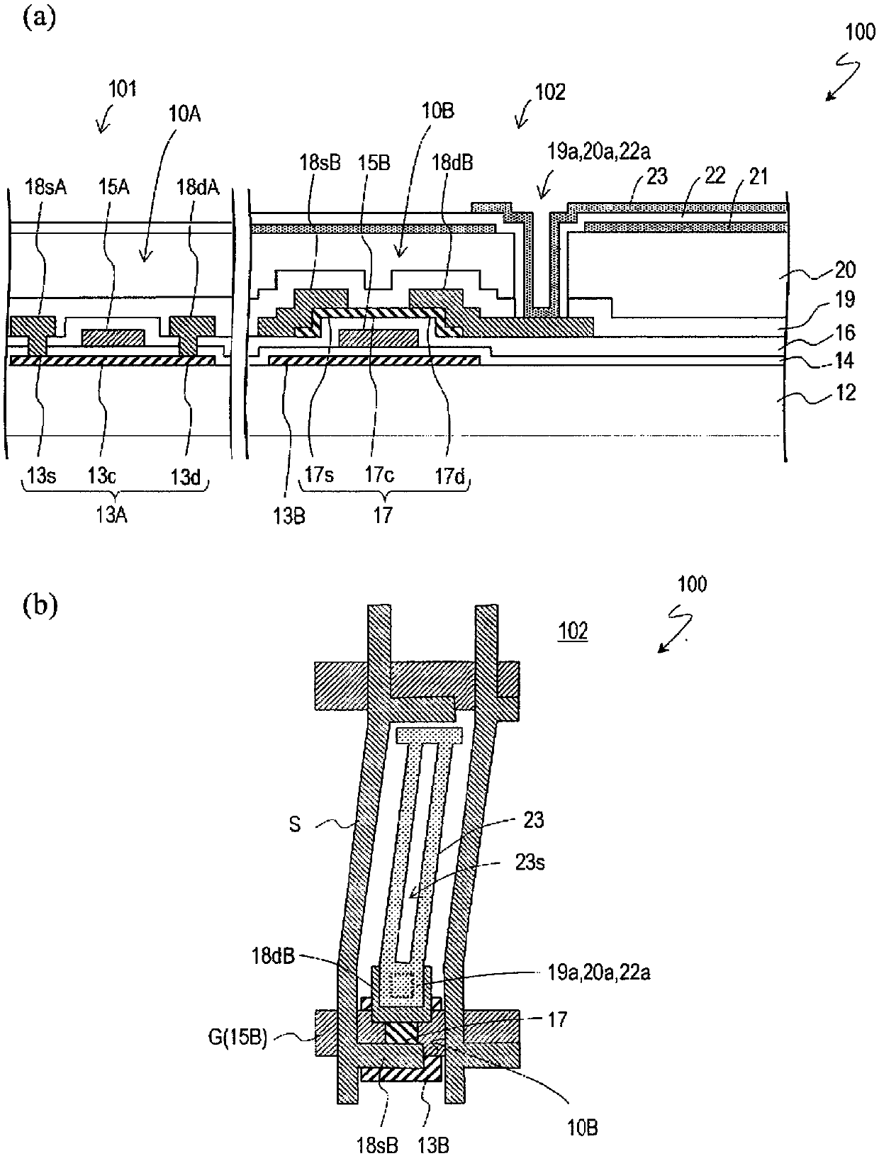 Active matrix substrate and method for manufacturing same