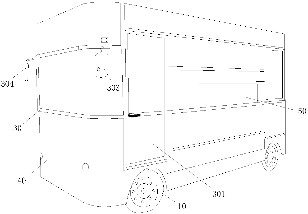 Multifunctional electric environmentally-friendly mobile dining car