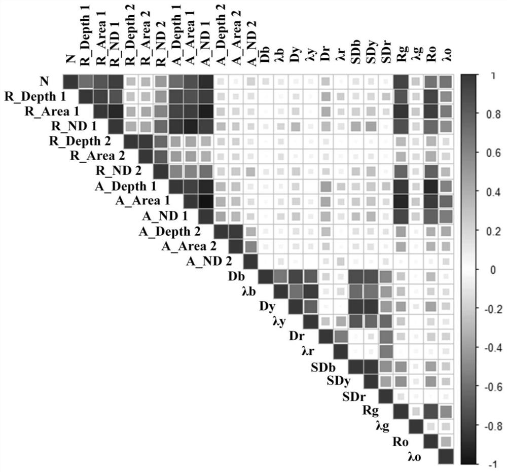 Wheat leaf layer nitrogen content estimation method based on hyperspectral image fusion map characteristics