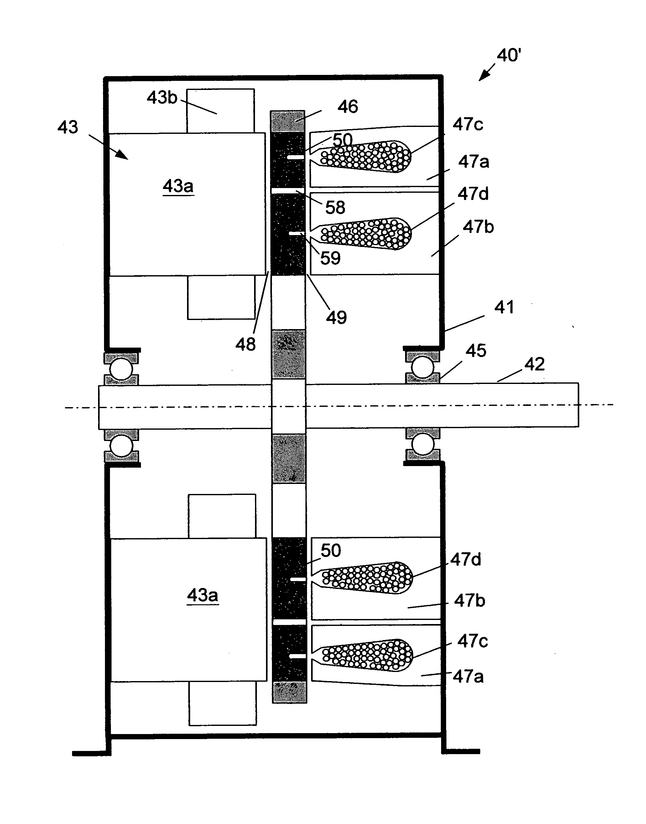 Simplified hybrid-secondary uncluttered machine and method