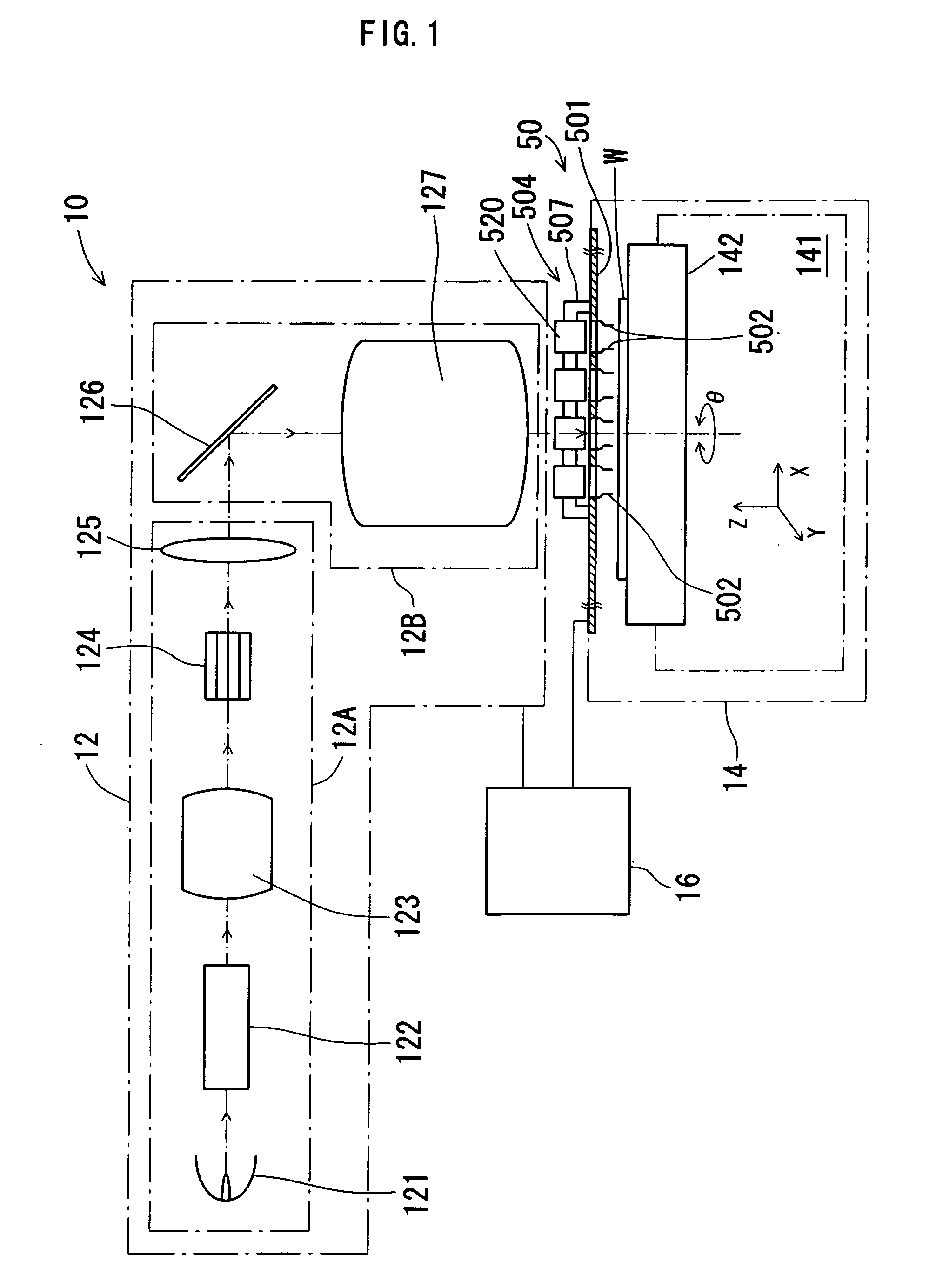 Inspection apparatus for image pickup device, optical inspection unit device, and optical inspection unit