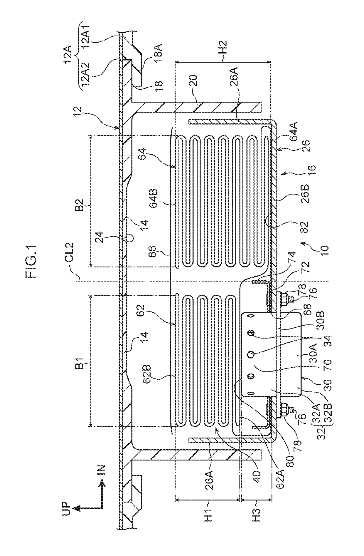 Front passenger seat airbag device