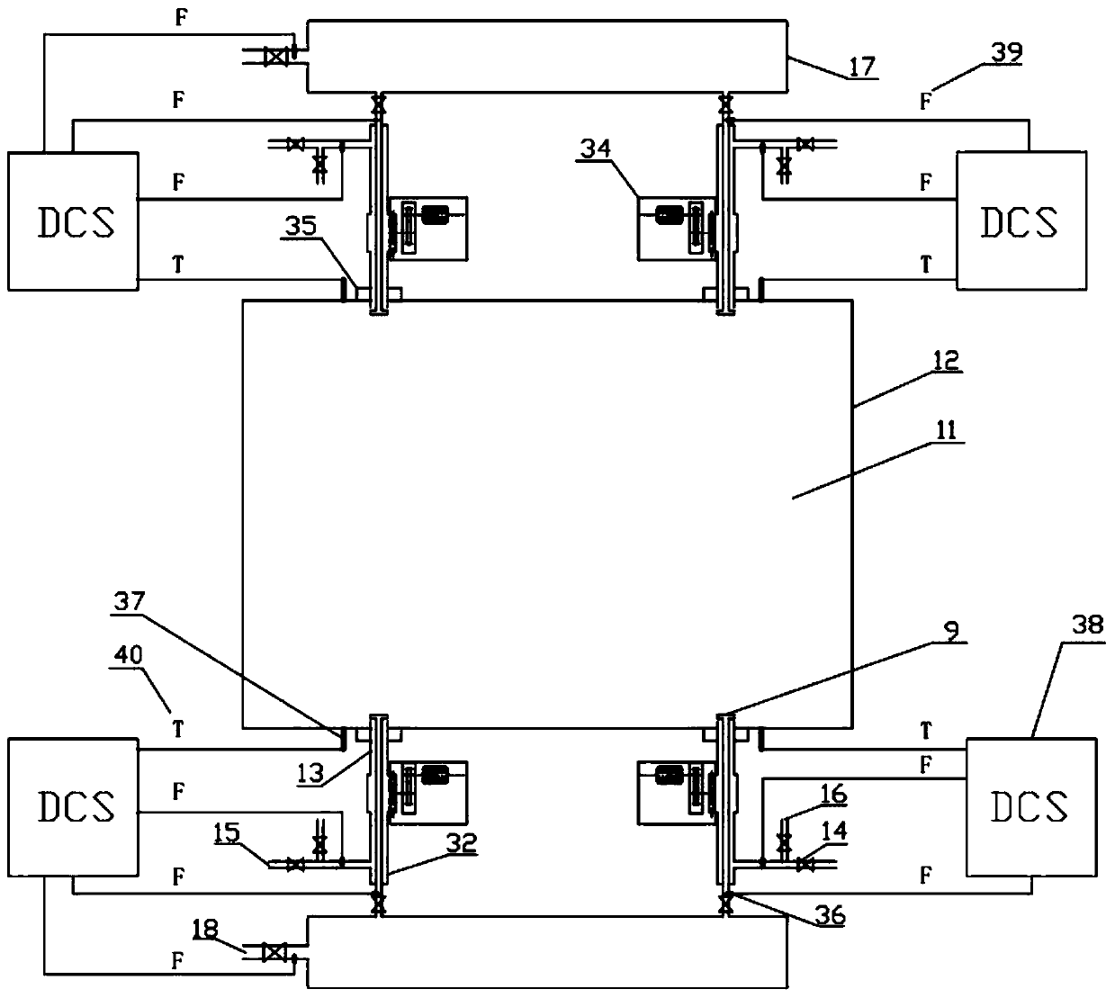A wall-attached air device for preventing high-temperature corrosion of boiler water-cooled walls