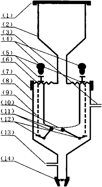 Continuous and uniform blanking device and method for flame melt method gem sintering machine