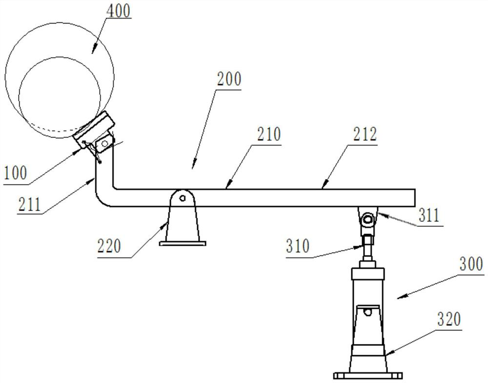 Pneumatic cast iron pipe centrifugal casting machine mold braking device