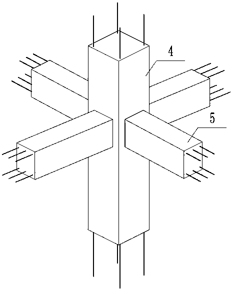 Fabricated building frame structure unit