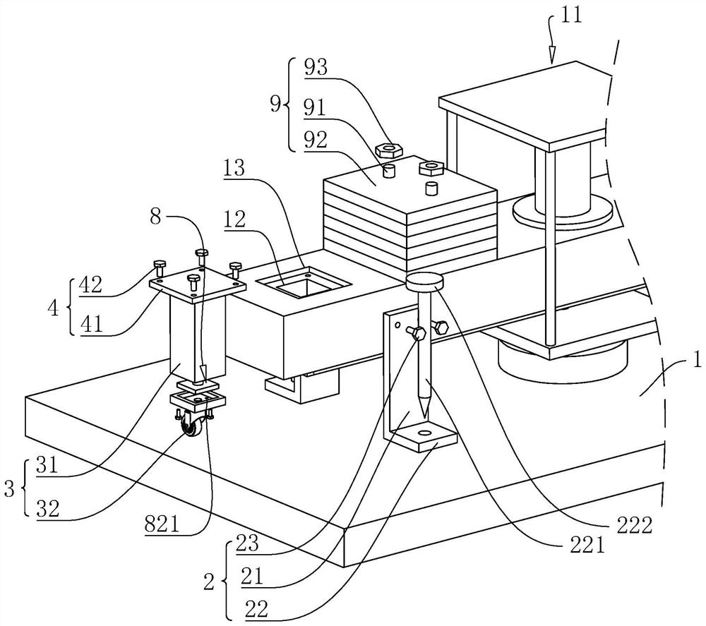 Pile foundation pulling resistance detection device