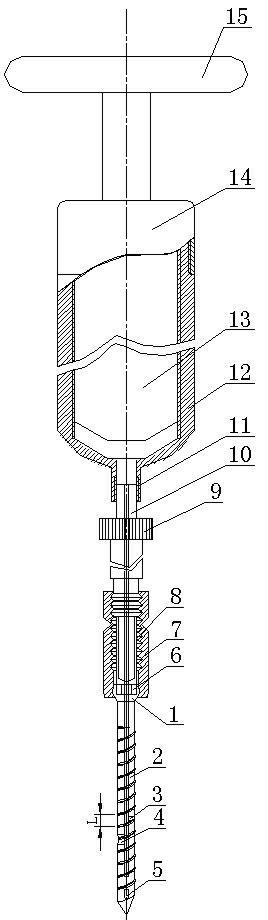 Universal pedicle screw pressure injection system device