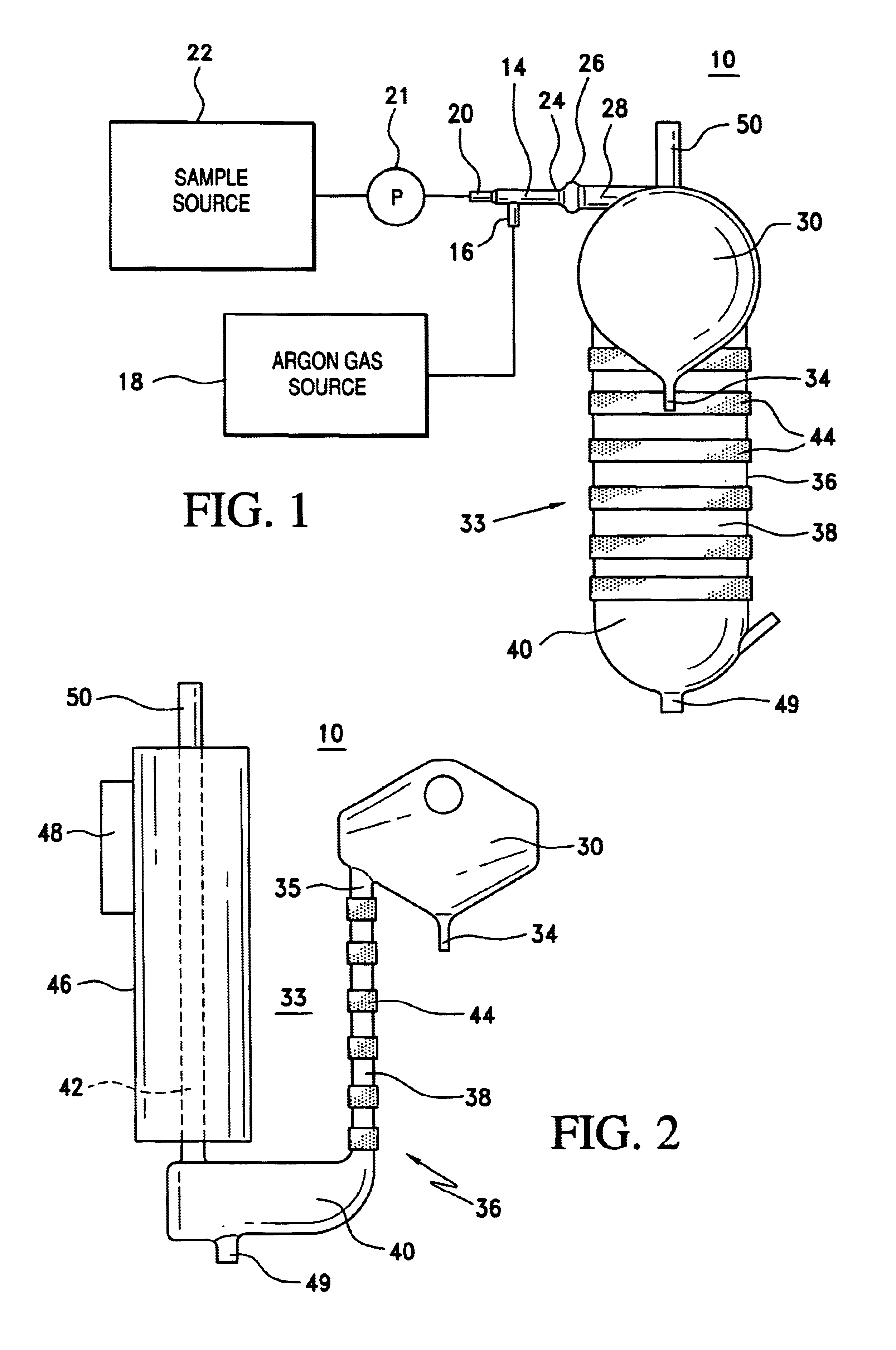 Spectrometer sample generating and injecting system using a microliter nebulizer