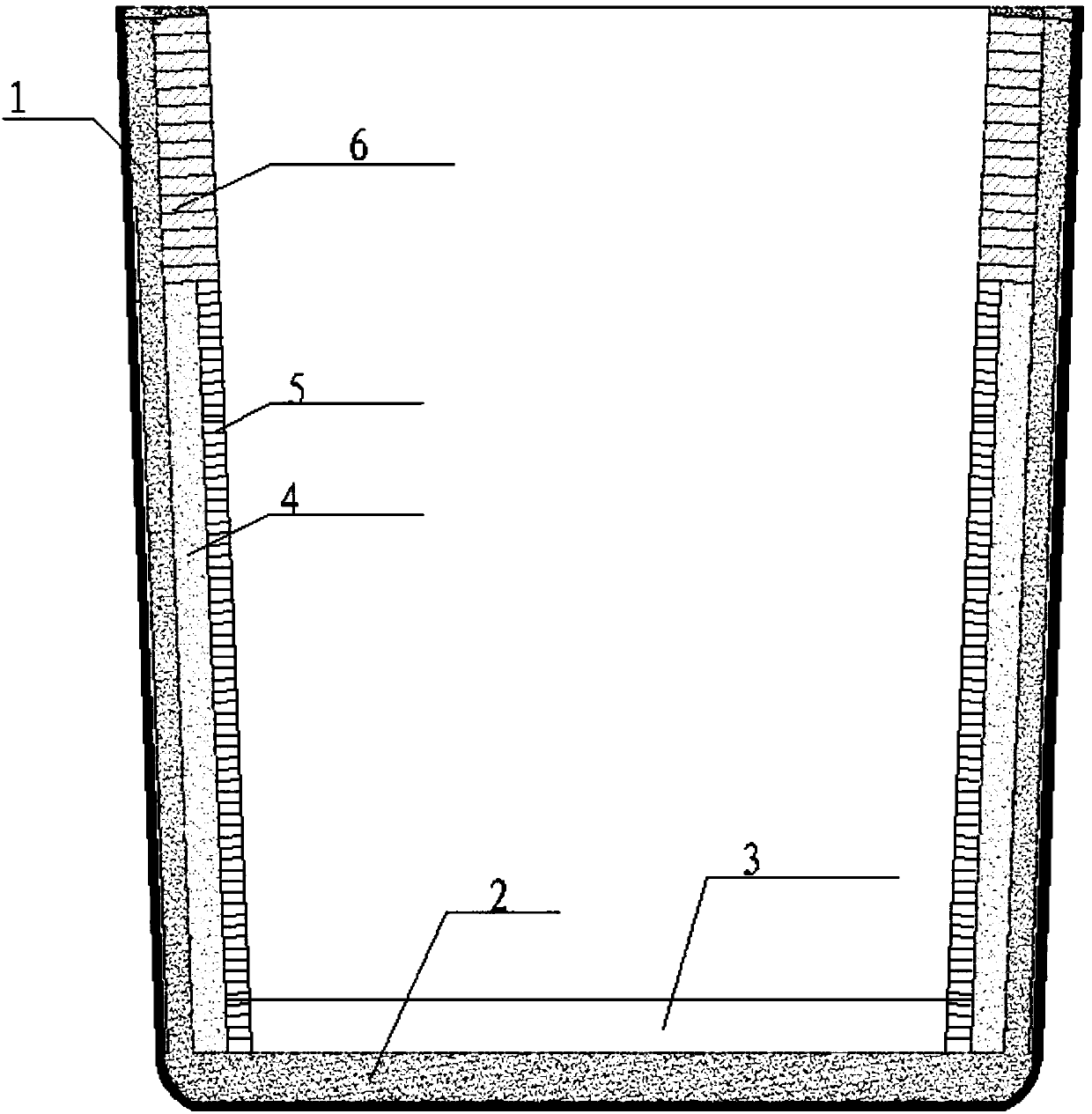 A construction method of composite ladle permanent layer