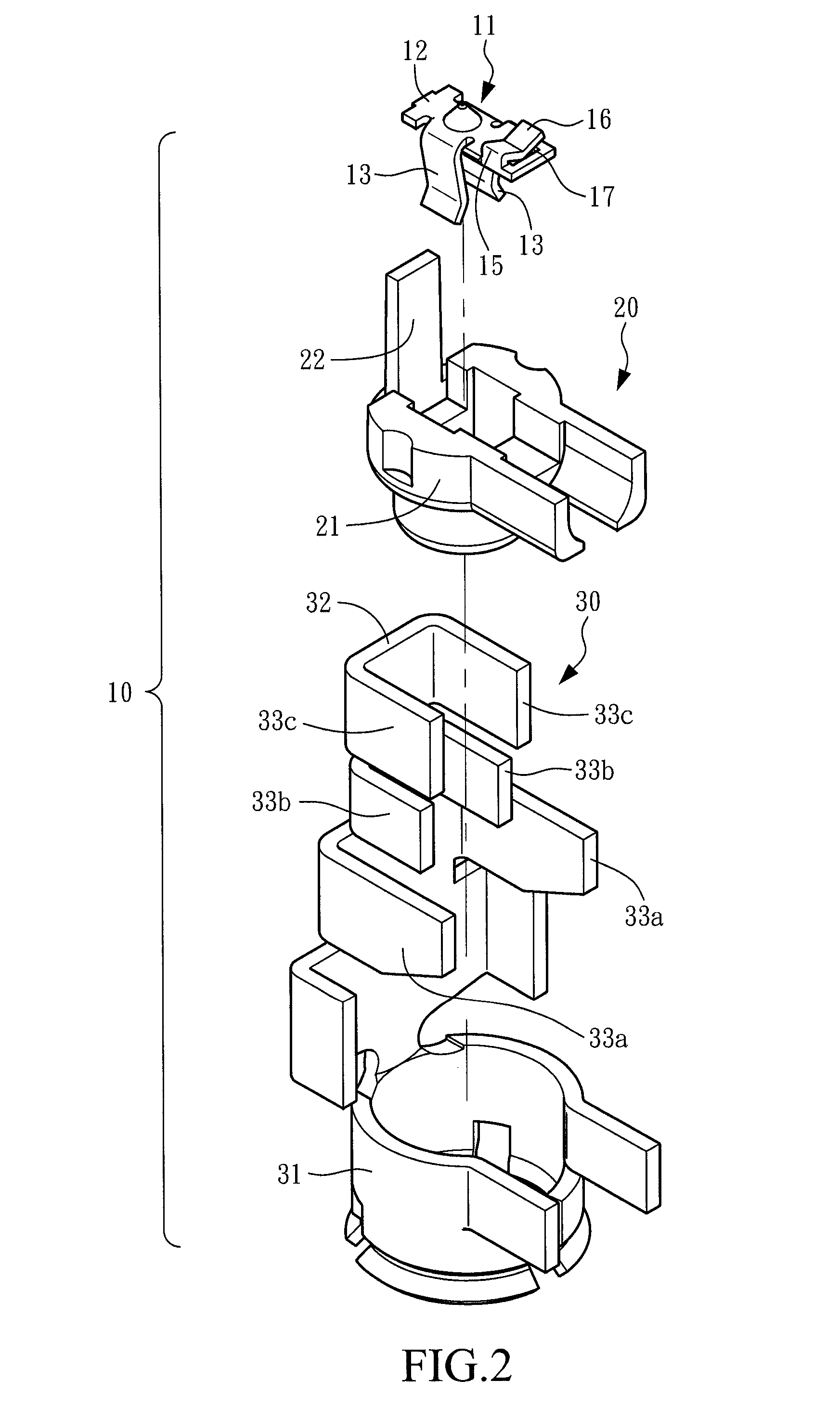 Coaxial cable connector with a connection terminal having a resilient tongue section
