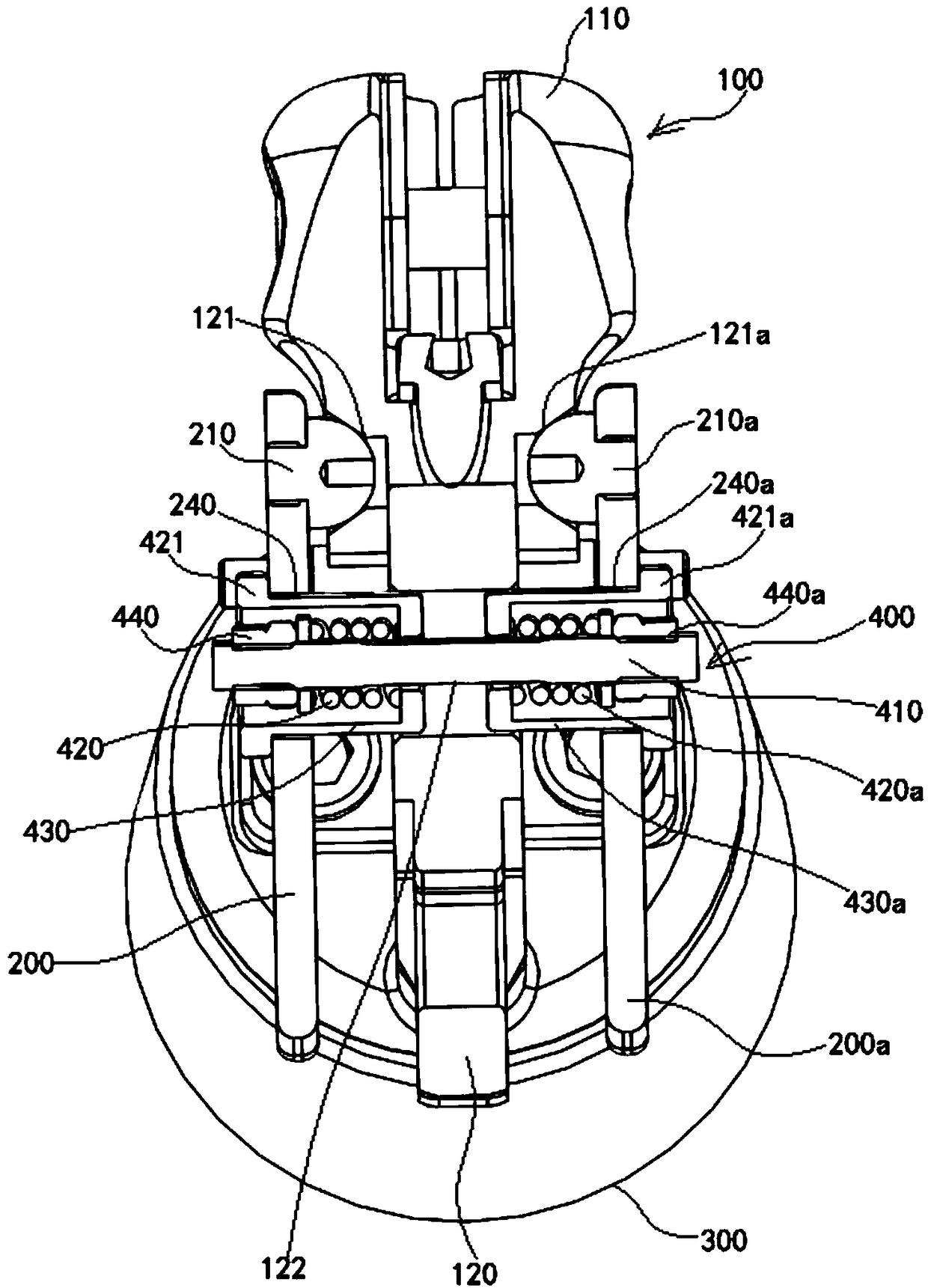 An adaptive movable conductive connection mechanism