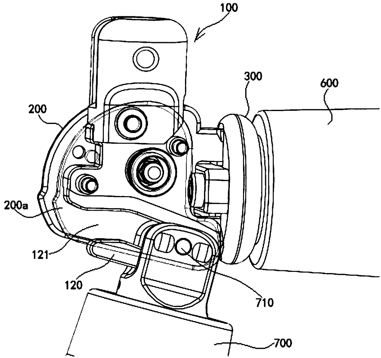 An adaptive movable conductive connection mechanism