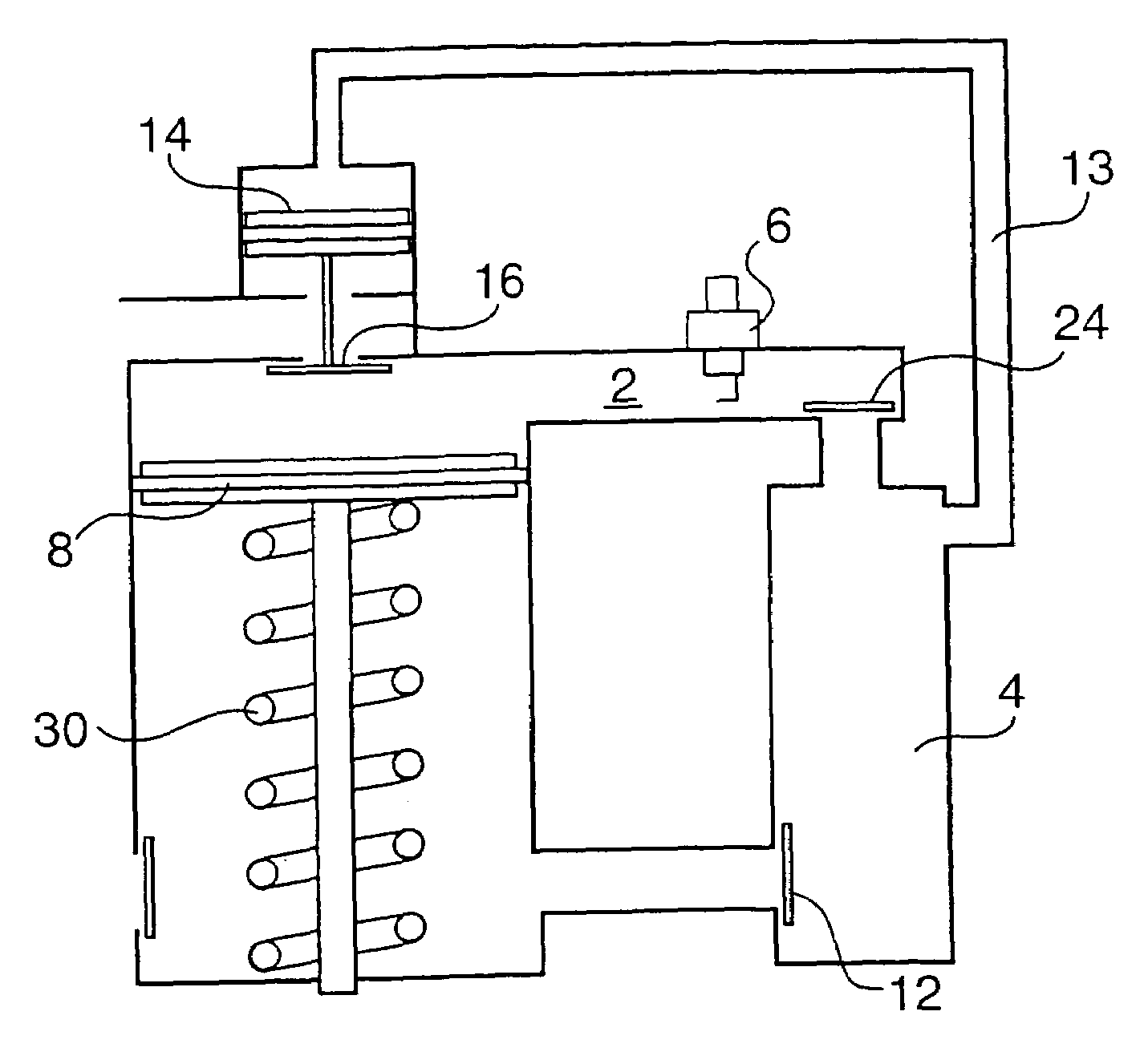 Scavenging system for intermittent linear motor