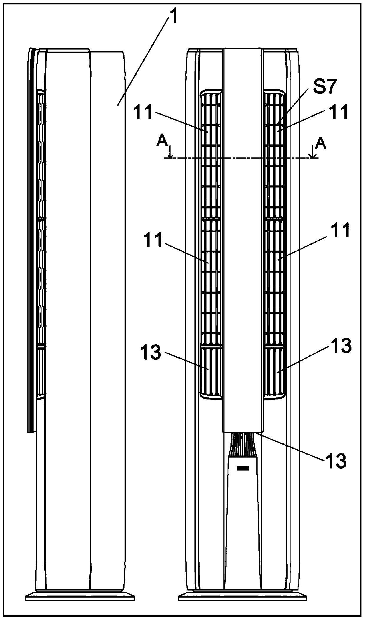 Cabinet air conditioner, air outlet control method thereof and computer readable storage medium