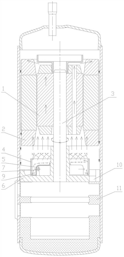 Oil-gas separation assembly for compressor, compression mechanism and air conditioning system