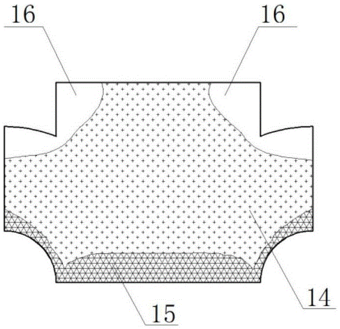 Fire-proof smoke-exhausting-type variable cross-shaped shunting regulation four-way device and dust retention-prevention processing method