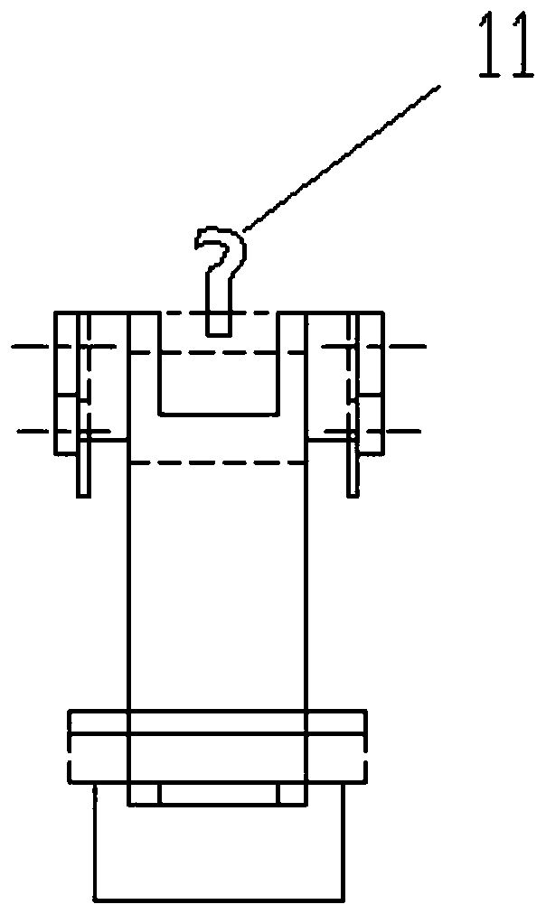 Novel hanging tool for electroplating of inner wall of oil cylinder