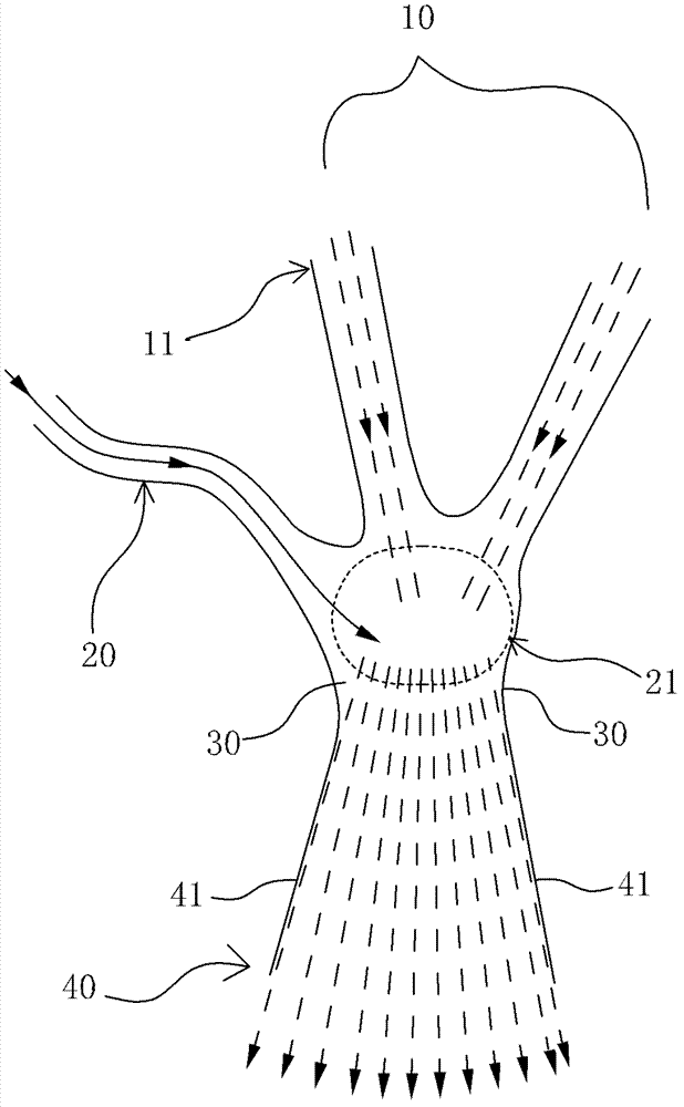 Sector-shaped spraying generating device