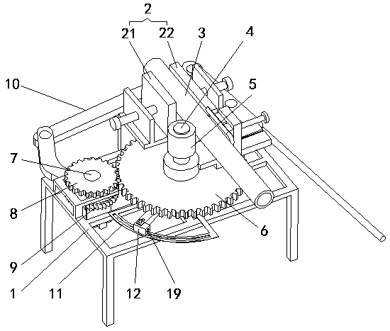 A small metal pipe bending device and its use method