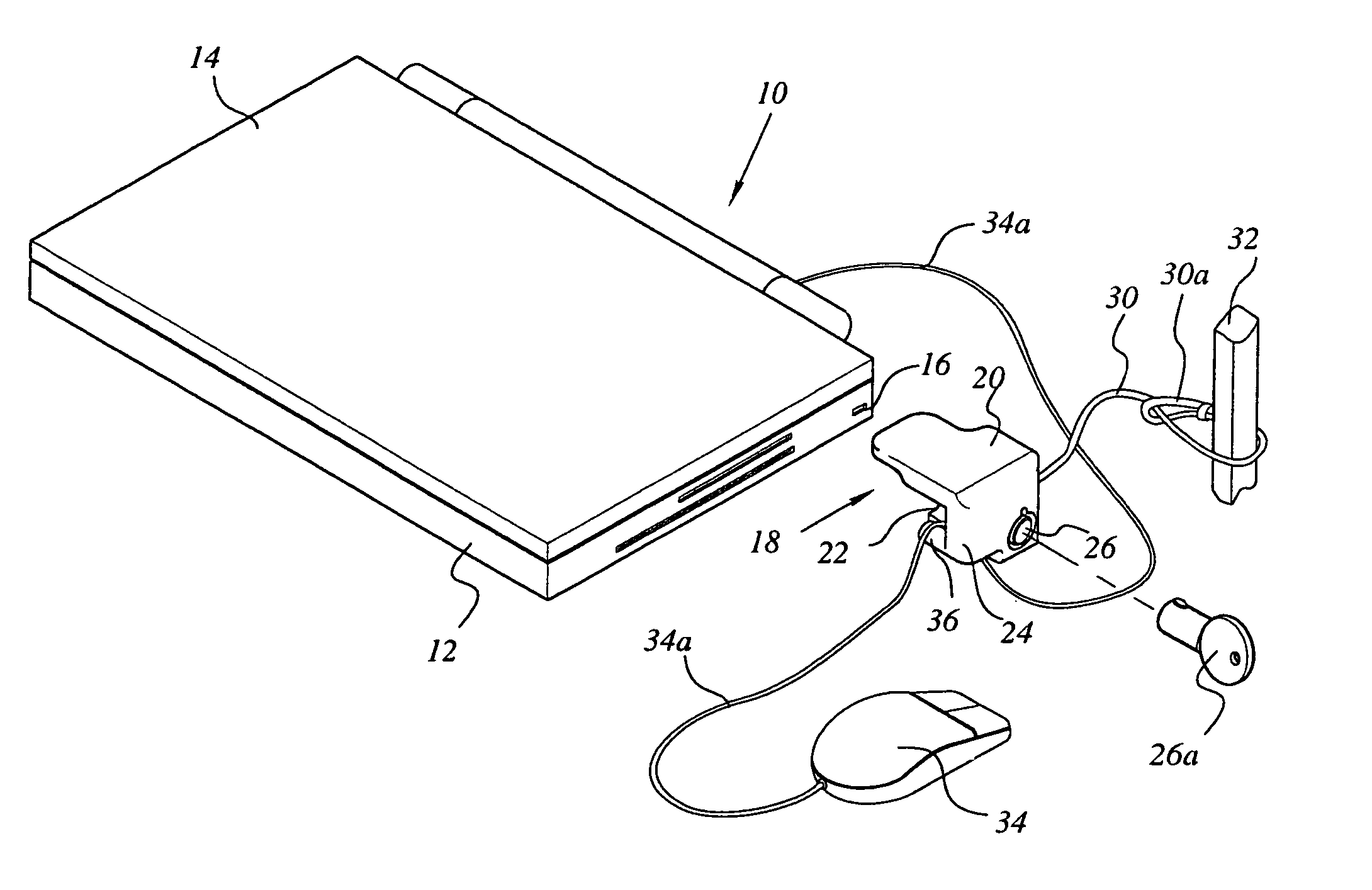Anti-theft device for portable computers