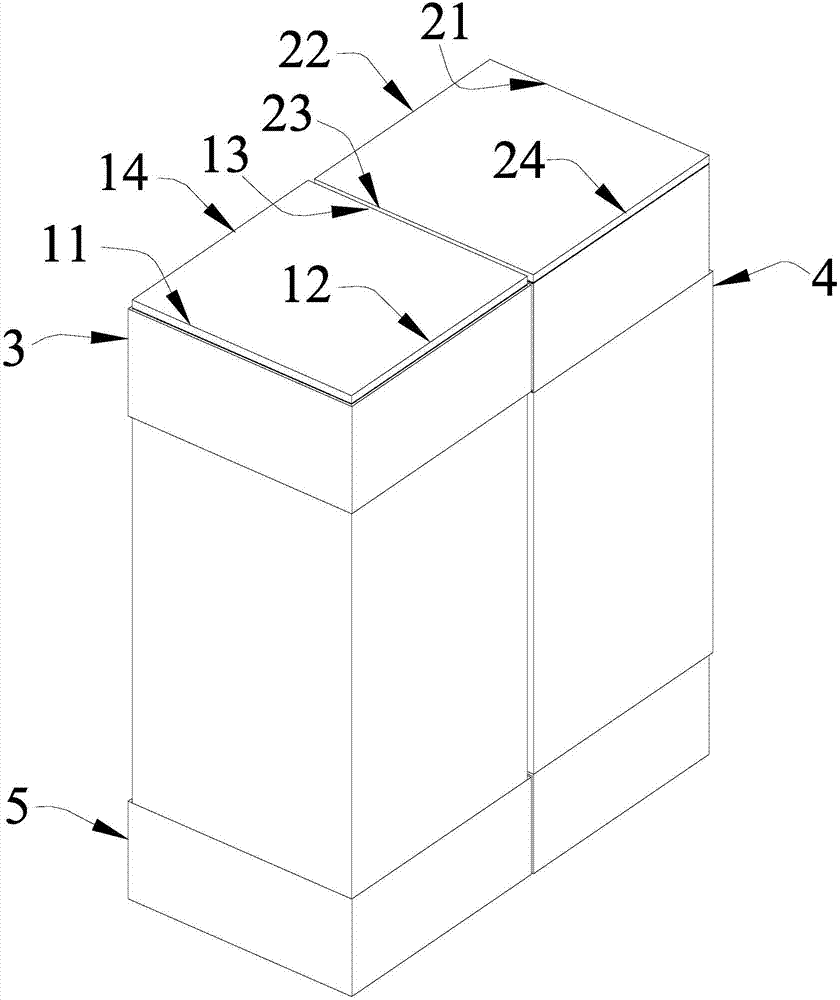 Mutual-switch double-body-type packaging box