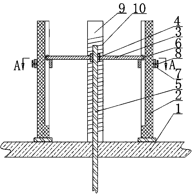 Device for measuring long crystal bar of ingot furnace