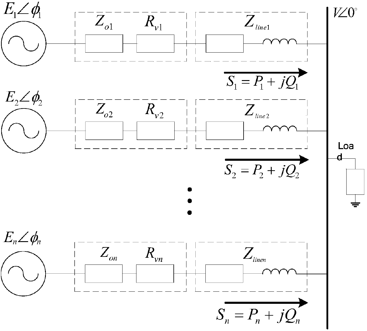 No-signal interconnection online type UPS parallel control method