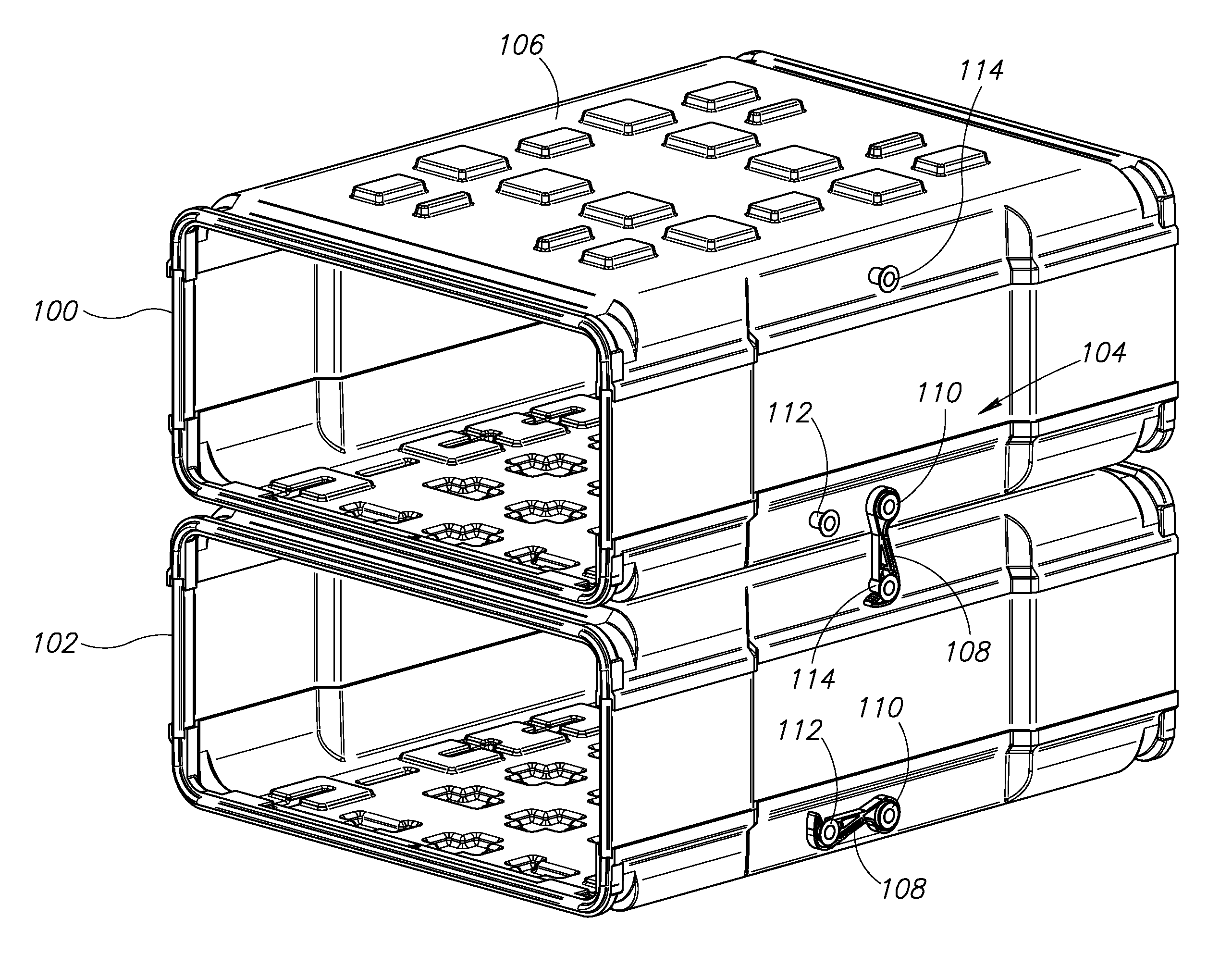 Latch system for containers
