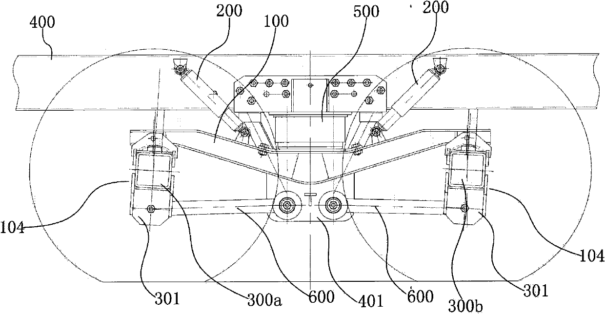 Suspension system with linkage of two vehicle axles