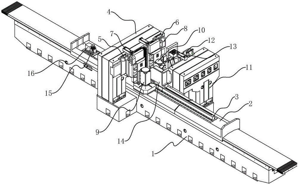 Precise composite molding grinding machine for numerical control linear guide rail