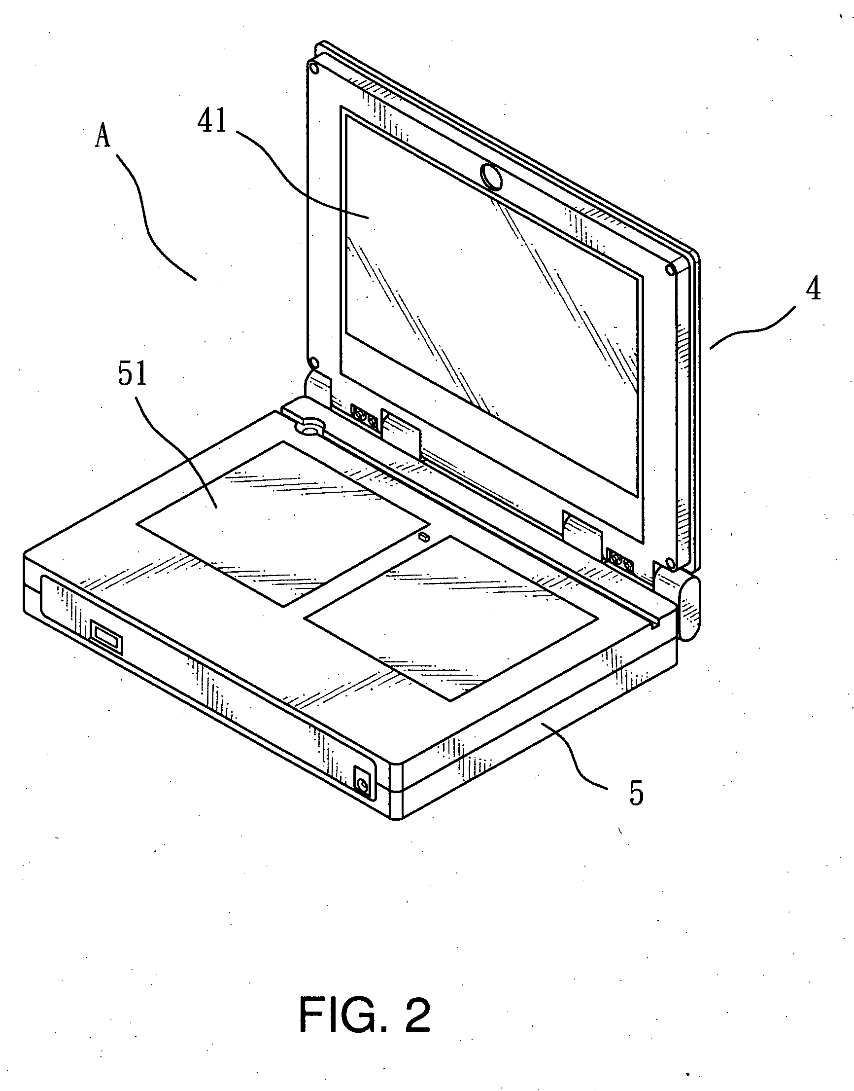 Wide-angle double-hinge structure