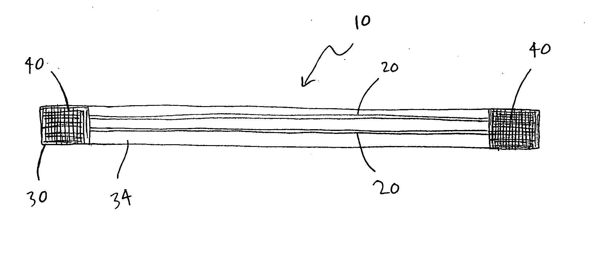 Structurally integrable electrode and associated assembly and fabrication method