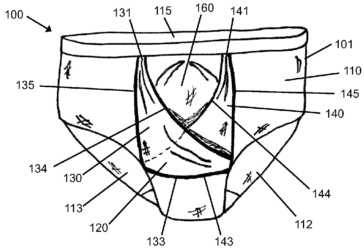 System for male genital support and enhancing appearance