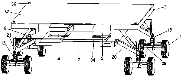 A self-adaptive leveling device