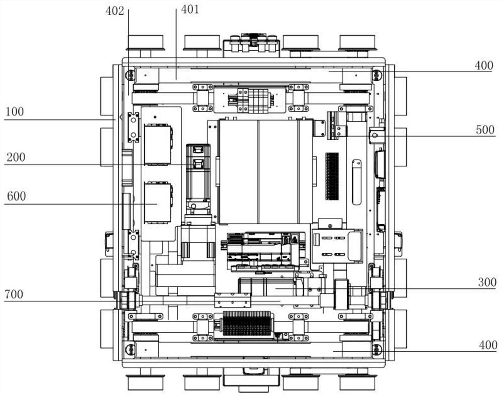 A sixteen-wheel four-way shuttle with transverse electromagnetic linkage