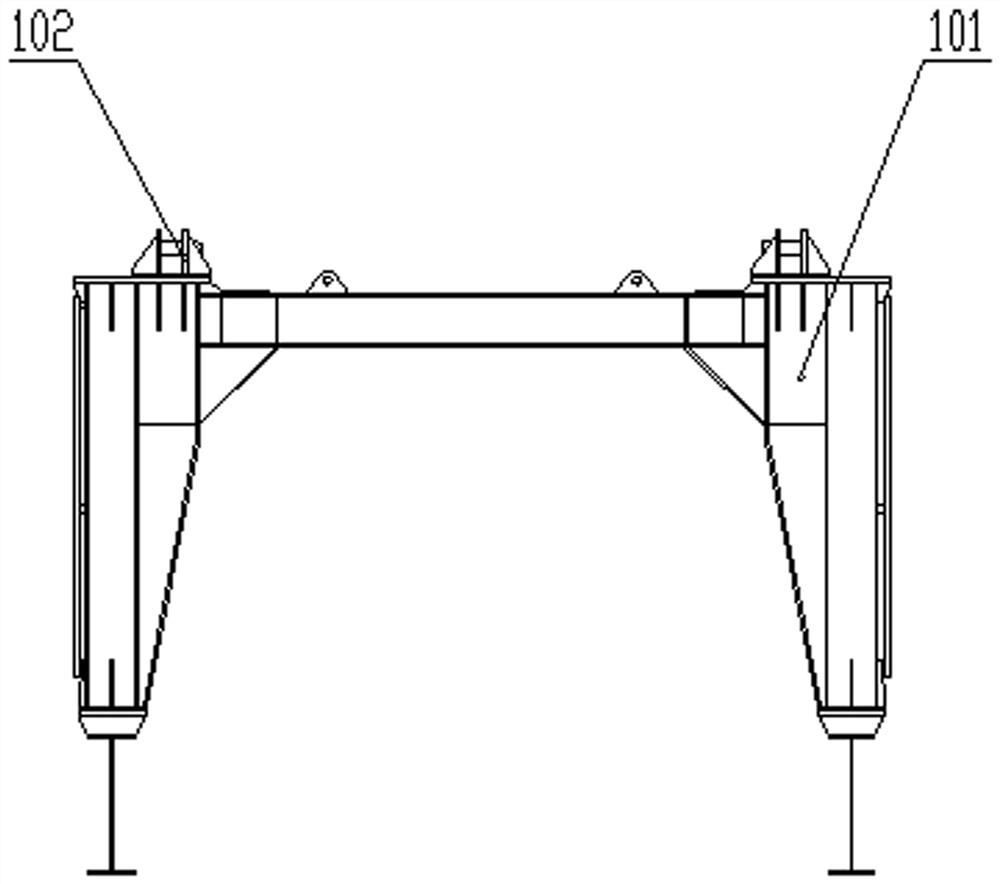 Ocean workover rig derrick structure and mounting method thereof