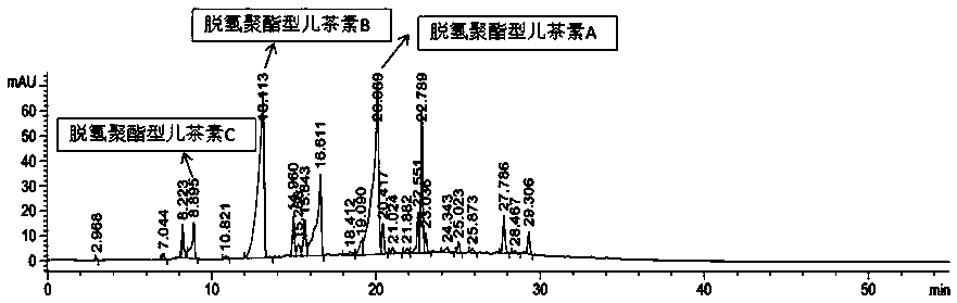 Chemical oxidation efficient synthesis method of theasinensins