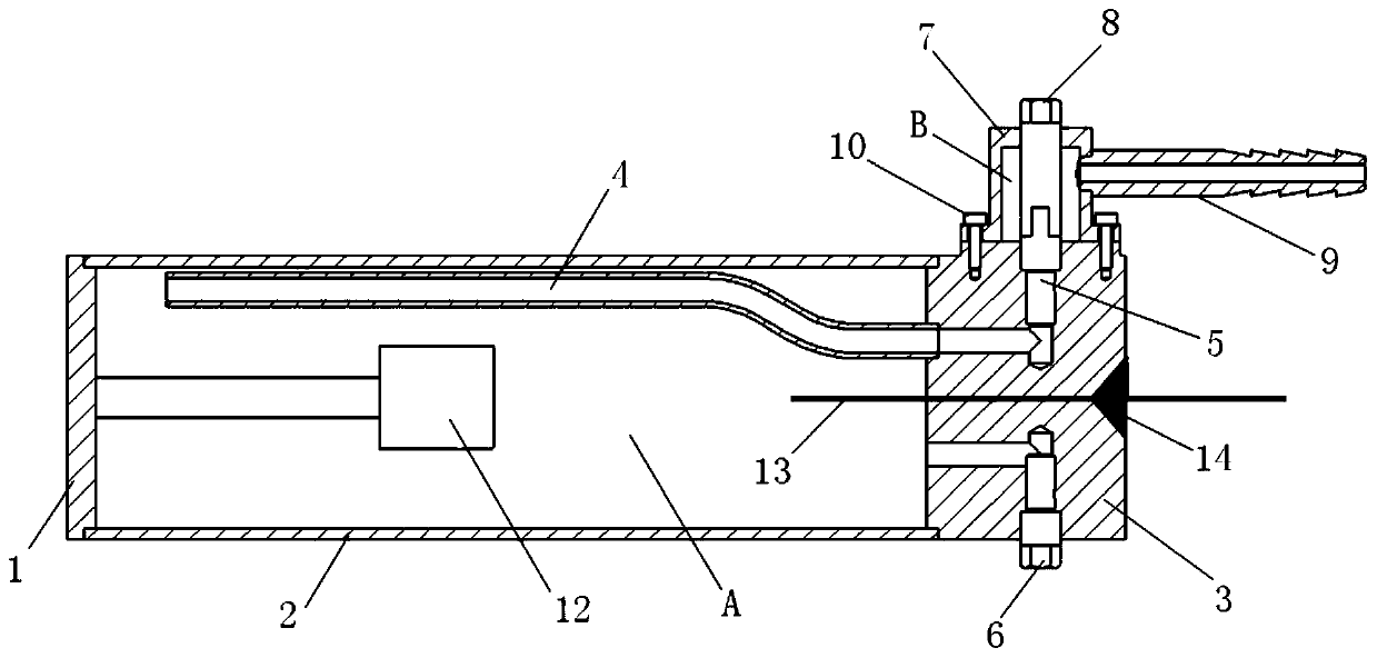 Miniaturized material irradiation device and use method thereof