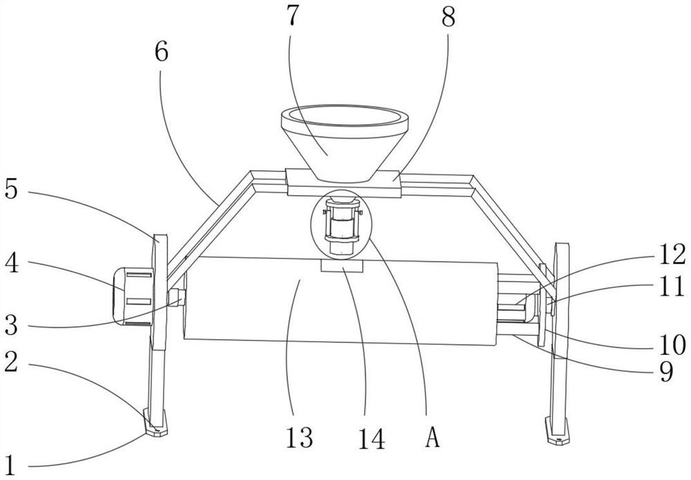 Aerated concrete brick material mixing device