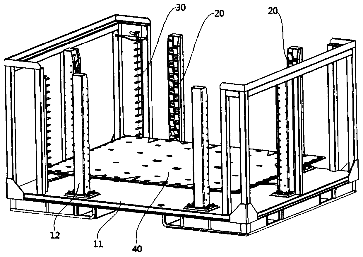 Automatic layering placement rack for workpieces