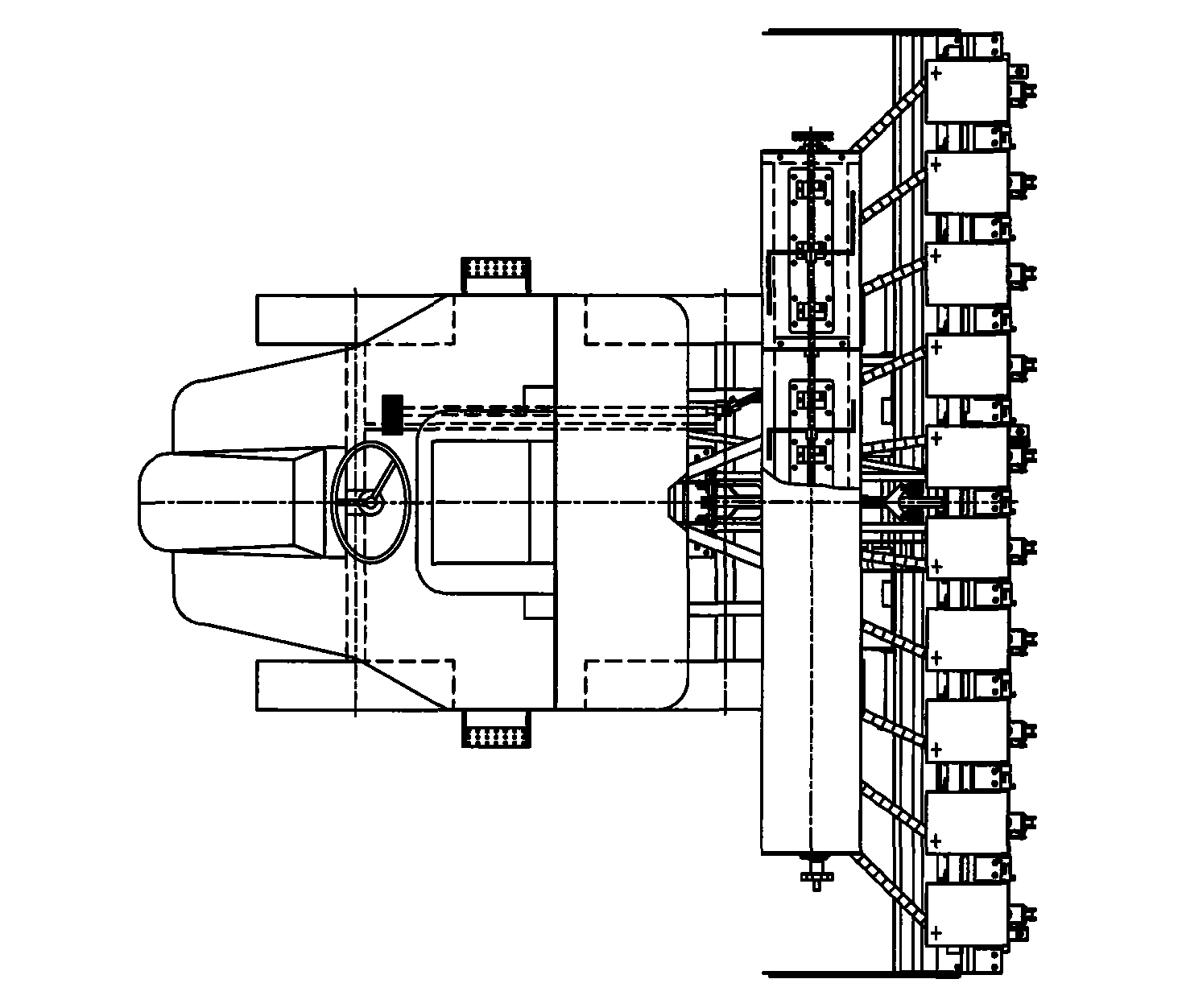 Synchronous ditching ridging fertilizing seeder for paddy field