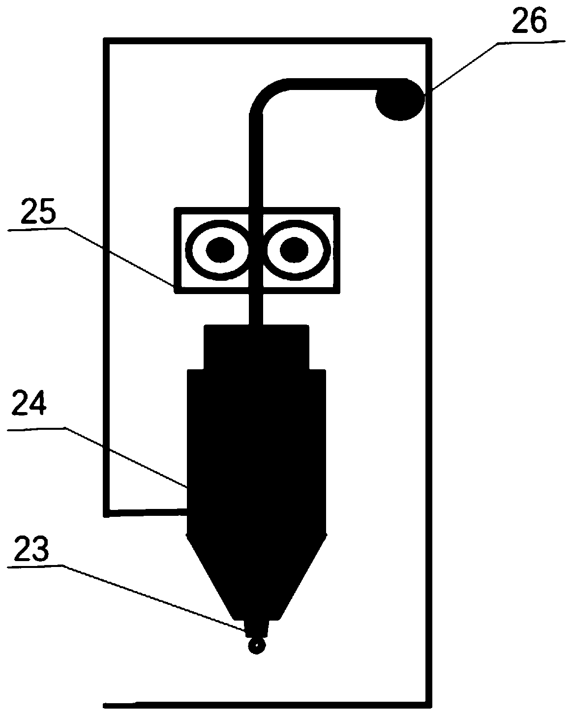 An electrochemical testing method and device based on automatic coating and micro-liquid cell