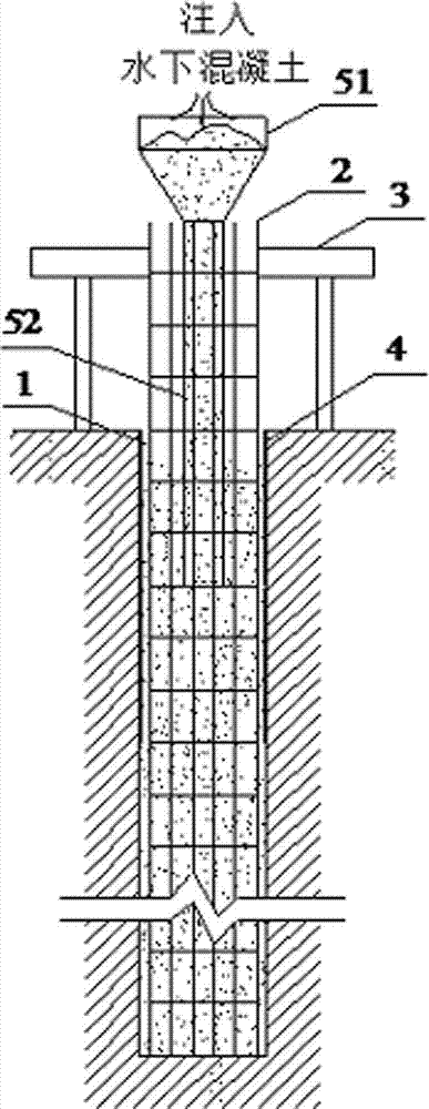 Underground and overground continuous construction method for major-diameter high flat bed pile in sandy soil stratum