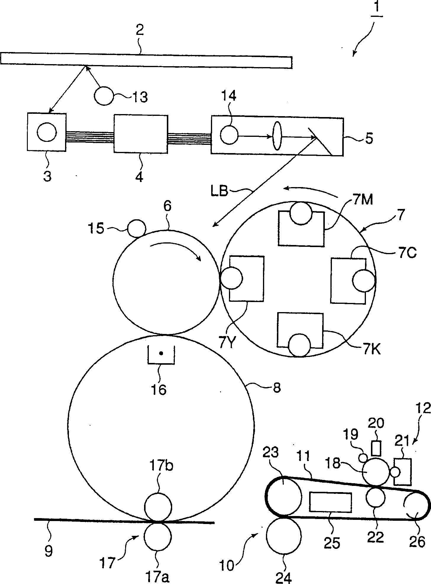 Apparatus for forming transparent coating and colour imaging apparatus using the same
