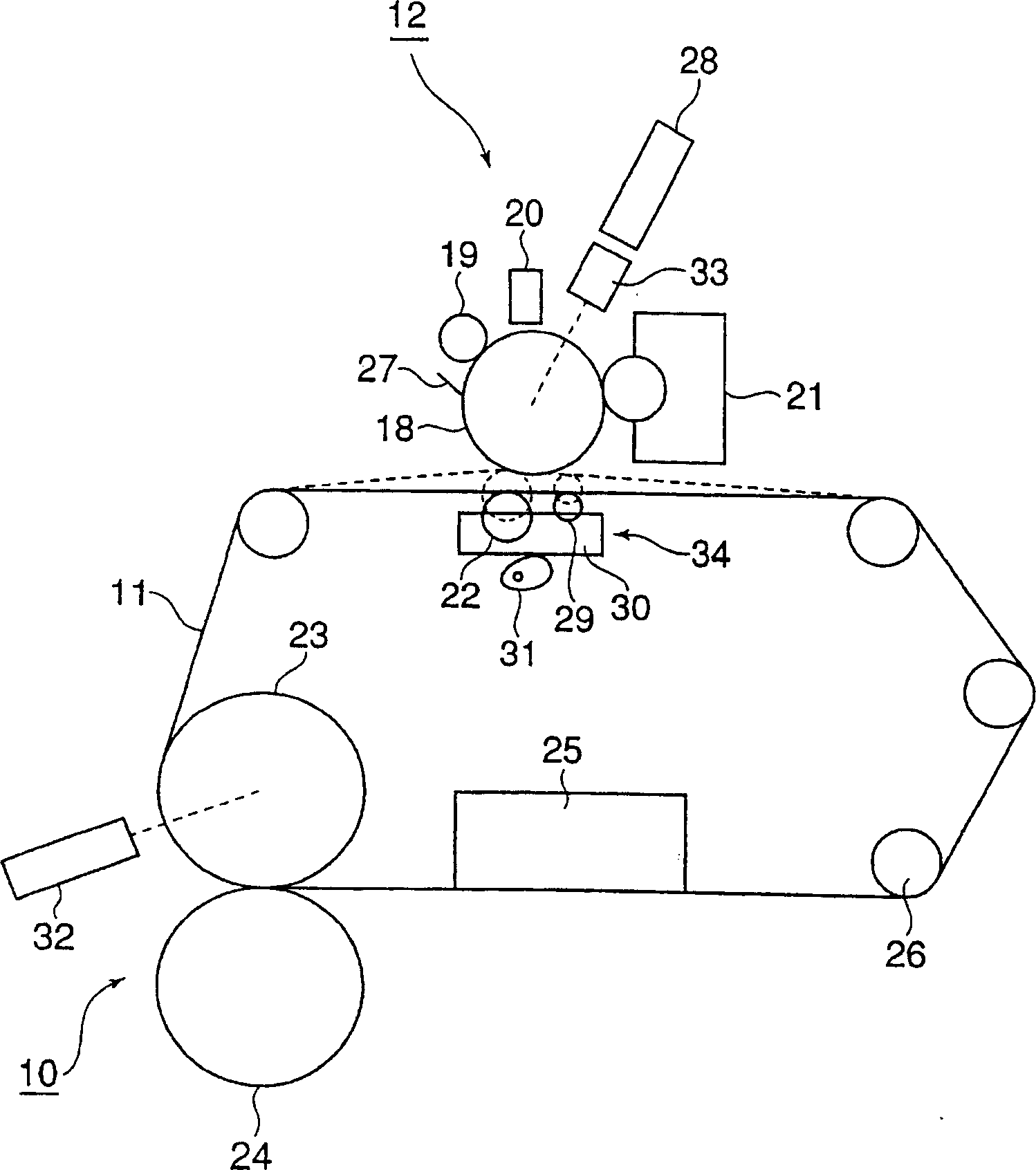 Apparatus for forming transparent coating and colour imaging apparatus using the same