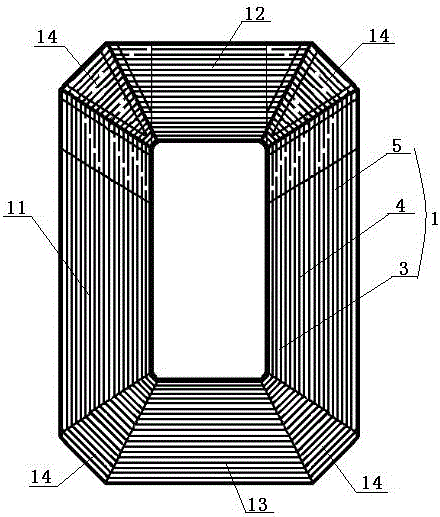 Foldable planar three-phase open transformer iron core